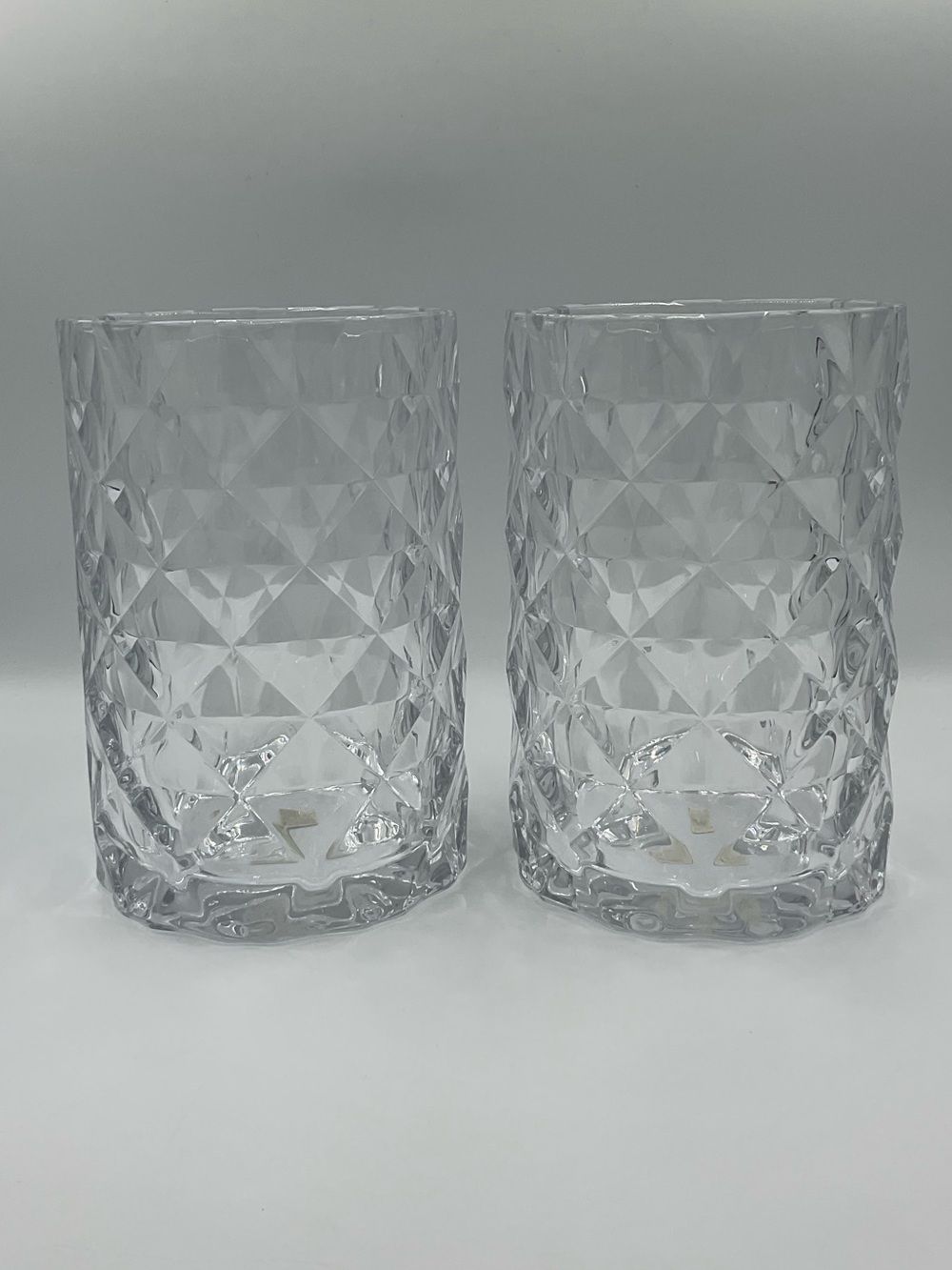 Yankee Candle Clear Fractal Large Jar Candle Holders Set of 2